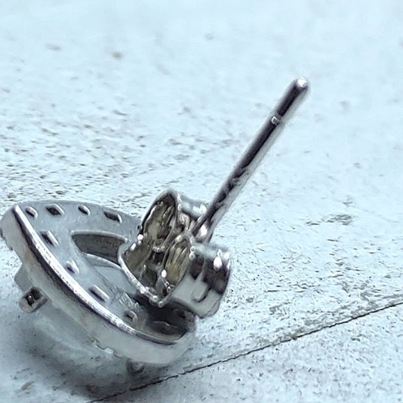 Moonstone and CZ studs - Picture 4 of 4